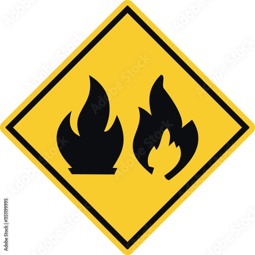 Flammable Material Warning Sign