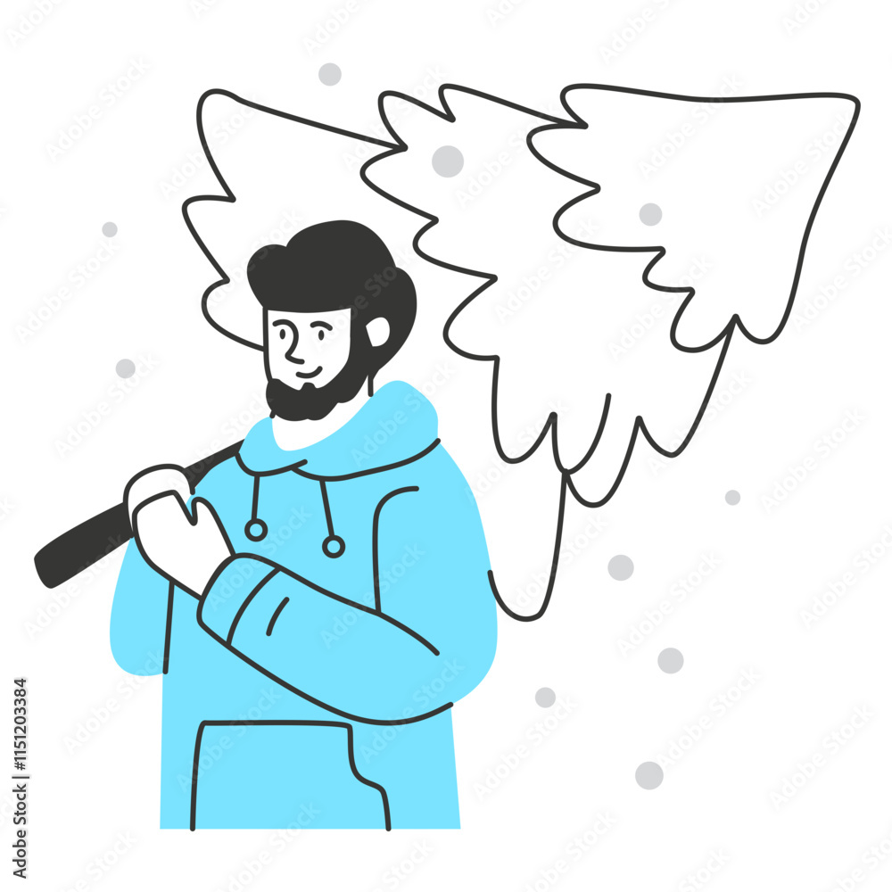 Obraz premium Winter Character Illustration