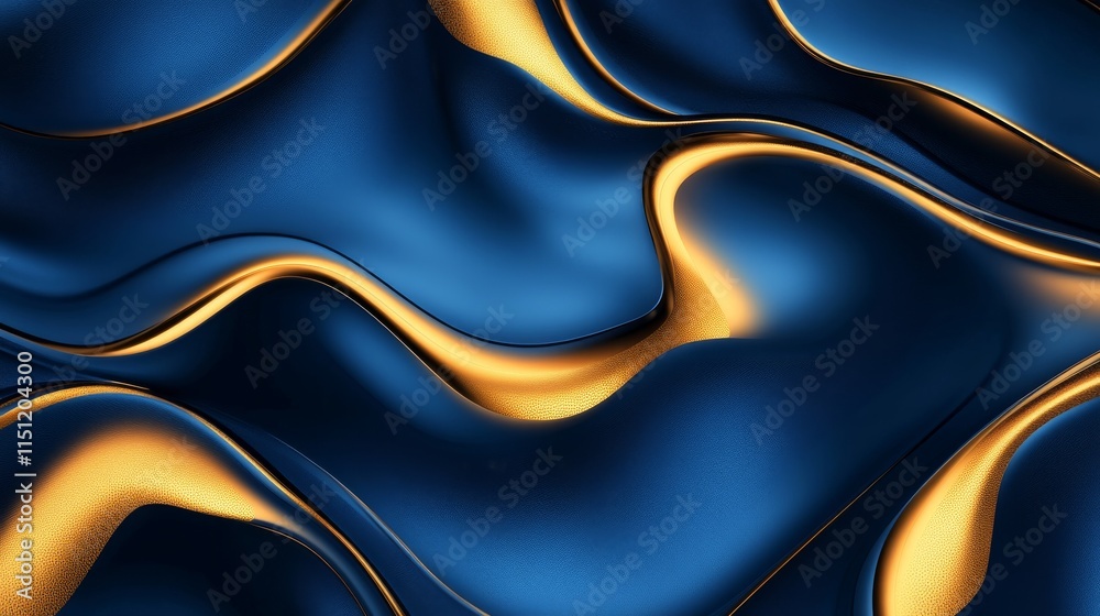 Abstract blue background design with luxury gold accents in vector illustration for elegant, modern digital projects and creative visuals
