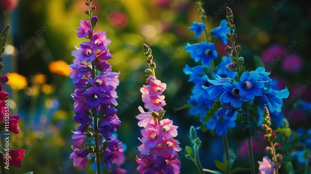 Obraz premium Vibrant Garden Bloom: A Symphony of Colors