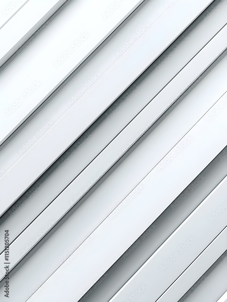 Obraz premium A minimalist background of soft diagonal lines in alternating shades of white and pale gray for a clean layout
