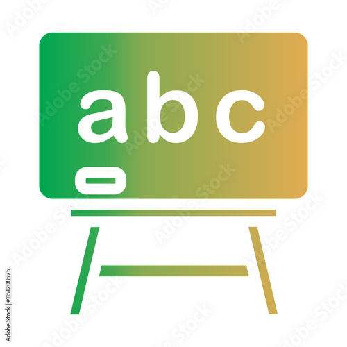 School icon on flat gradient style. learn and play icon