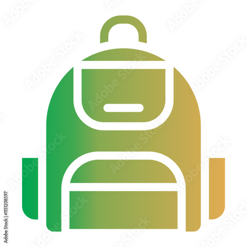 School icon on flat gradient style. learn and play icon