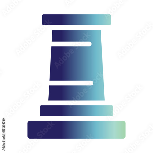School icon on flat gradient style. learn and play icon