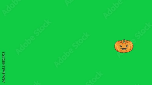 Pumpkin with With Hat  Seamless Animation