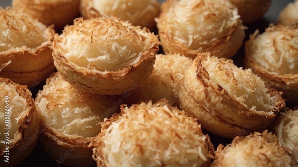 Golden Brown Coconut Macaroons Baked To Perfection