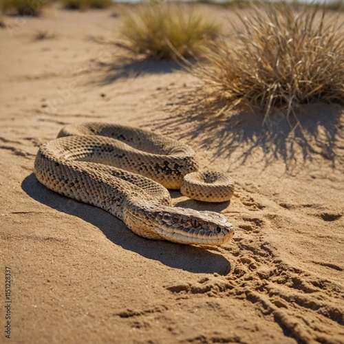 snake in the sand