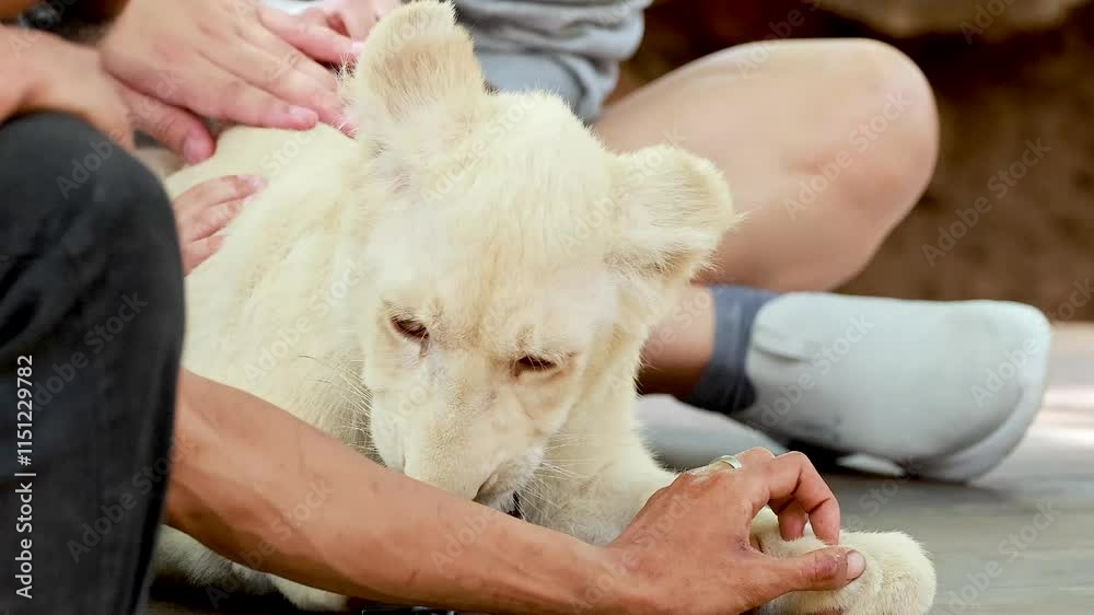 Lion Cub Interaction at Exotic Zoo Lion Cub Interaction at Exotic Zoo