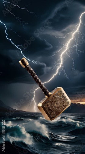 Mjolnir - the hammer of the Scandinavian god Thor photo