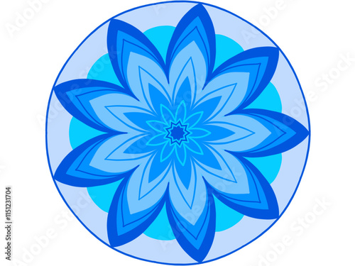 abstract blue flower