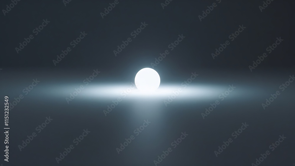 Glowing Sphere Illuminates Dark Background Glowing Sphere Illuminates Dark Background