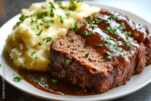 Hearty Meatloaf with Creamy Mashed Potatoes photo