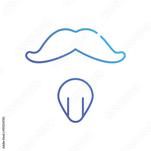 Mustache vector icon