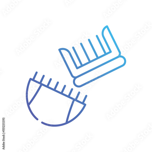 Clip-on hair trimmer guards vector icon