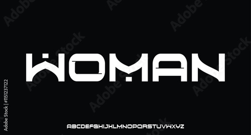 Abstract technology science alphabet font. digital space typography vector illustration design