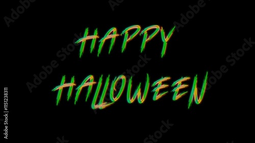 Happy Halloween golden text effect animation 
