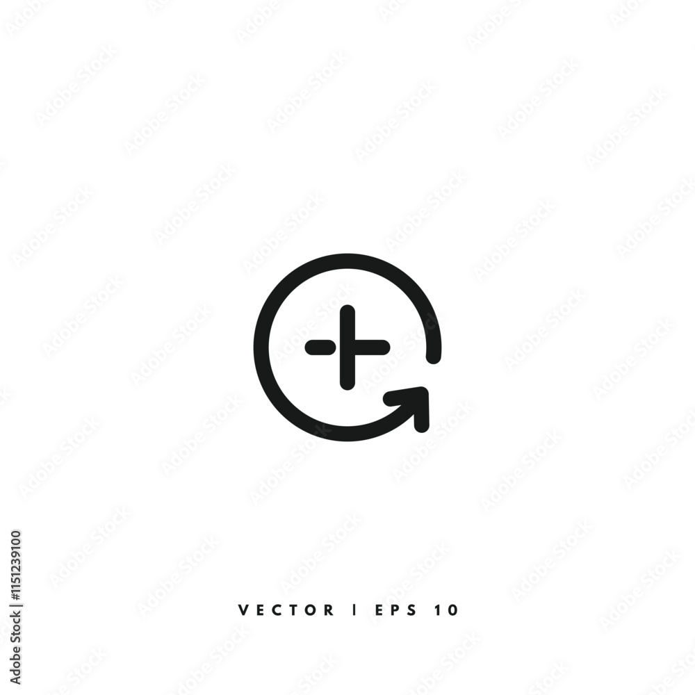 Plus Sign Icon. Editable Stroke Plus Sign Icon. Editable Stroke