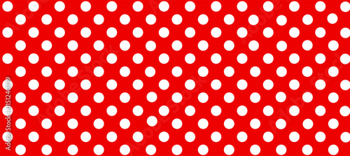 Red and white seamless pattern with dots