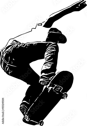 silhouette of a skateboarder