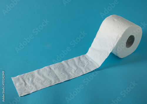 Thrown unrolled white tolet paper into the crystal blue river