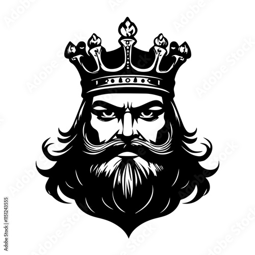 king with crown vector illustration