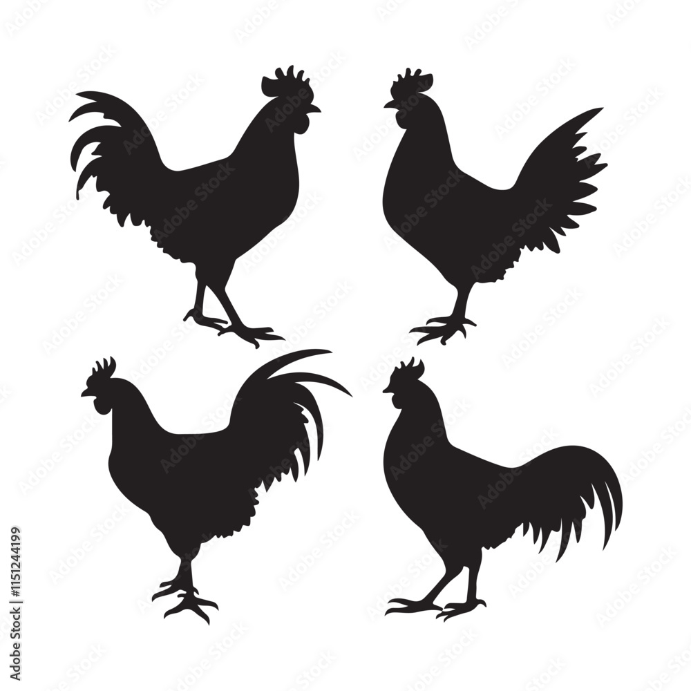 Fototapeta premium rooster and hen