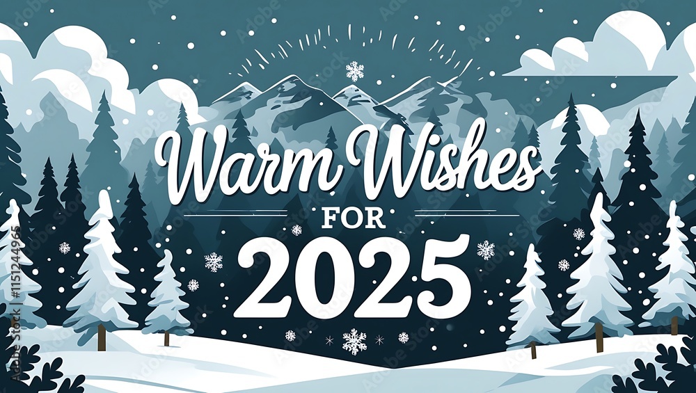 Warm Wishes For Two Thousand Twenty Five Winter Scene Warm Wishes For Two Thousand Twenty Five Winter Scene