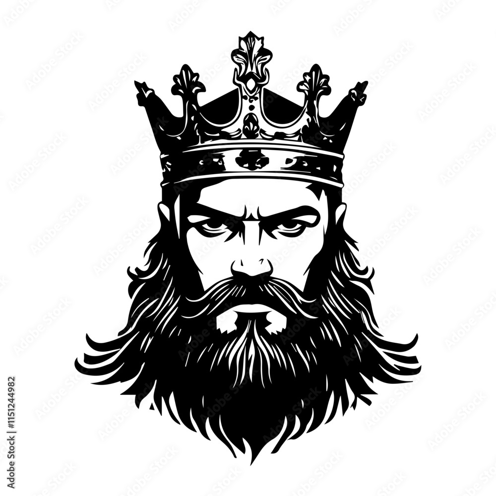 Fototapeta premium king with crown vector illustration