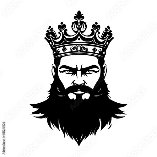 king with crown vector illustration