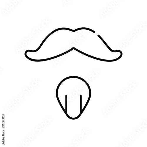Mustache vector icon