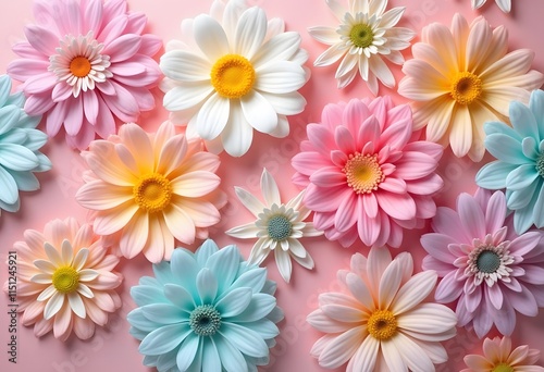 Luxurious garland of paper flowers
