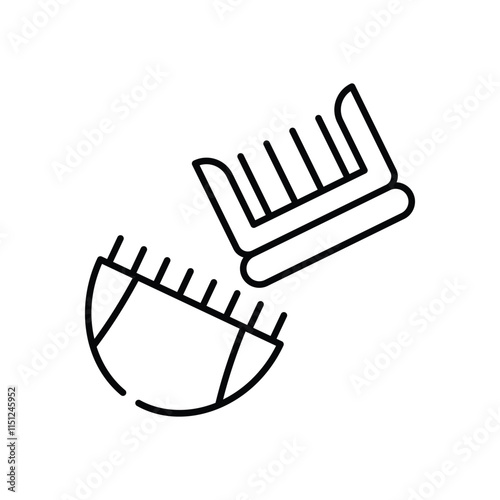 Clip-on hair trimmer guards vector icon