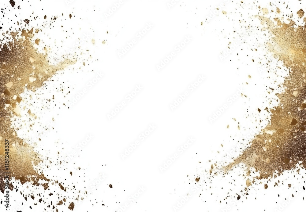 Gold Glitter Explosion Frame Gold Glitter Explosion Frame