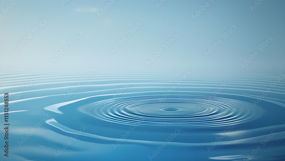 Tranquil Water Ripples Circular Concentric Design Tranquil Water Ripples Circular Concentric Design
