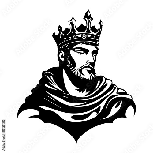 king with crown vector illustration