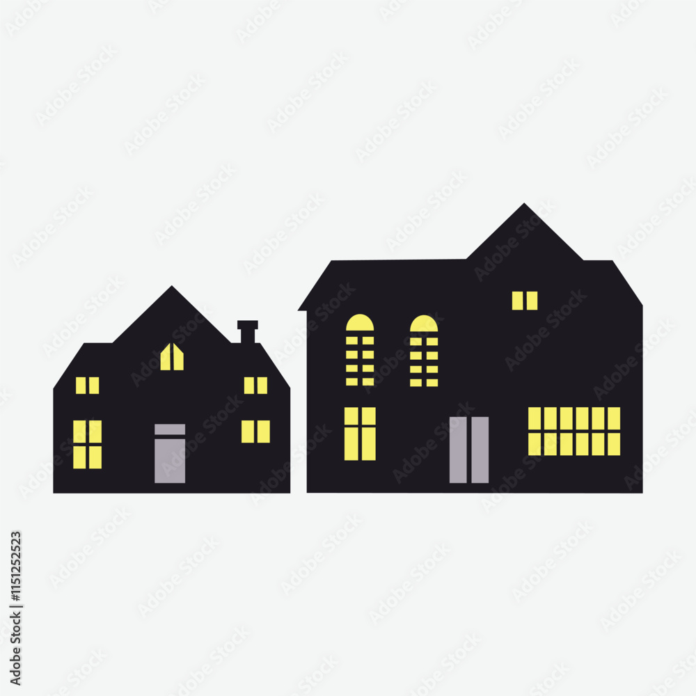 Modern House Silhouettes Set , Architectural Vector Designs.
Modern House Silhouettes Set , Architectural Vector Designs.