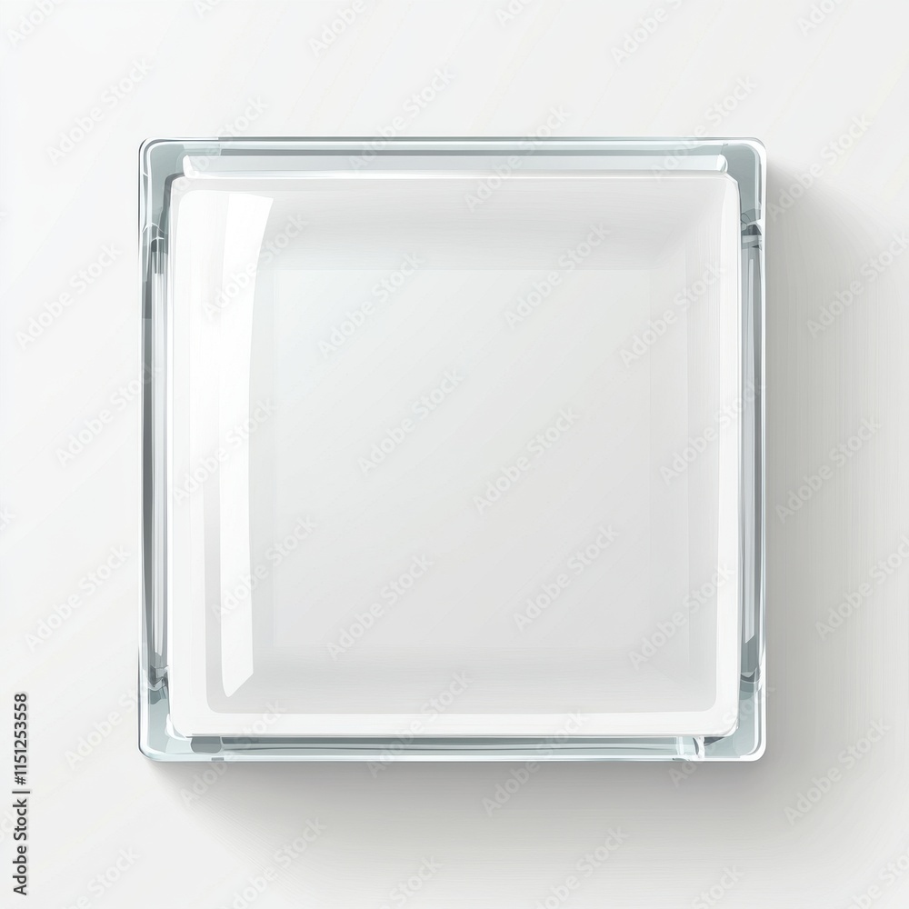 A modern, square glass dish stacked elegantly, featuring a clear and minimalistic design. A modern, square glass dish stacked elegantly, featuring a clear and minimalistic design.