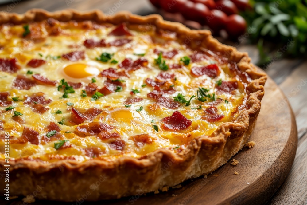 Savory Breakfast Tart with Bacon and Eggs Savory Breakfast Tart with Bacon and Eggs
