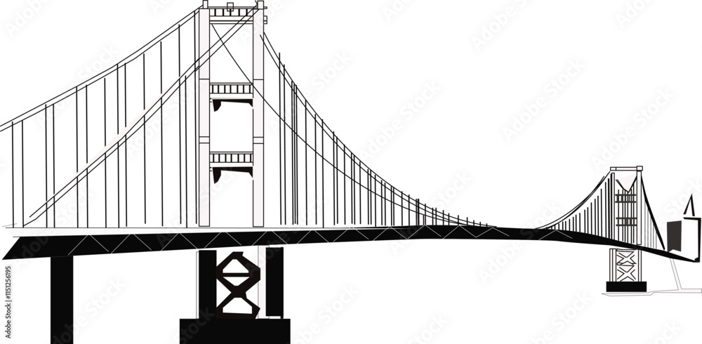 Fototapeta premium golden gate bridge city