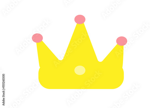 yellow crown on a white background,
