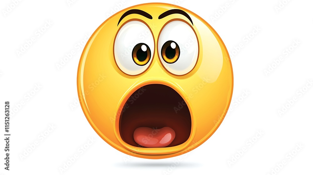 Shocked Smiley Face Emoji Surprised Amazed Wow Expression Shocked Smiley Face Emoji Surprised Amazed Wow Expression