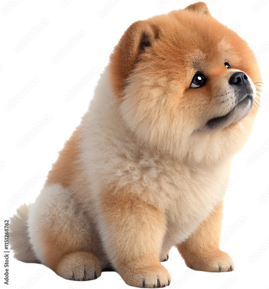 Cute cartoon Chow Chow dog clipart featuring fluffy fur and playful expression. Cute cartoon Chow Chow dog clipart featuring fluffy fur and playful expression.