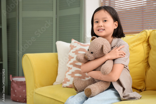 Cute little Asian girl with...