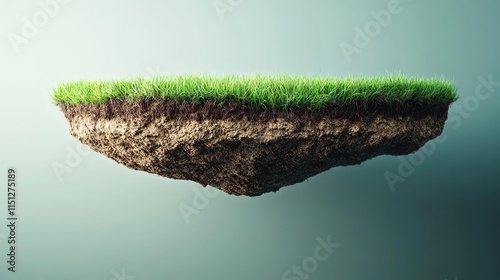 a close up of a piece of grass on a piece of land
