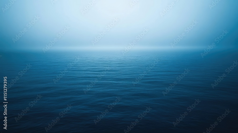 custom made wallpaper toronto digitalSerene Tranquility of Calm Blue Ocean Under Soft Misty Sky
