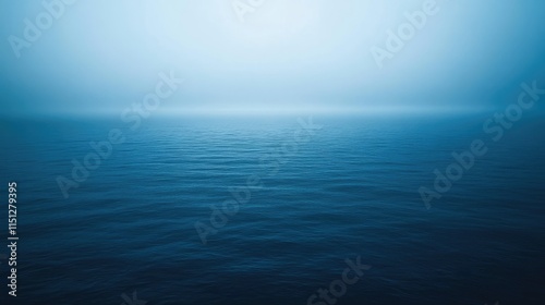 Wallpaper Mural Serene Tranquility of Calm Blue Ocean Under Soft Misty Sky Torontodigital.ca