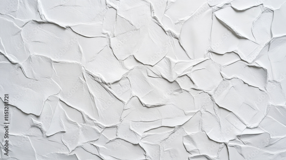 Textured abstract white plaster wall with cracked pattern design Textured abstract white plaster wall with cracked pattern design