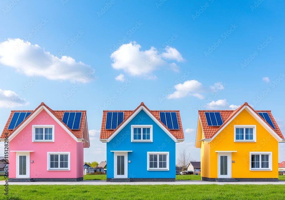 As the sun sets, solar panels on rooftops reflect the light, showcasing sustainable energy on residential buildings and emphasizing green living with a vibrant sunset in the background. As the sun sets, solar panels on rooftops reflect the light, showcasing sustainable energy on residential buildings and emphasizing green living with a vibrant sunset in the background.