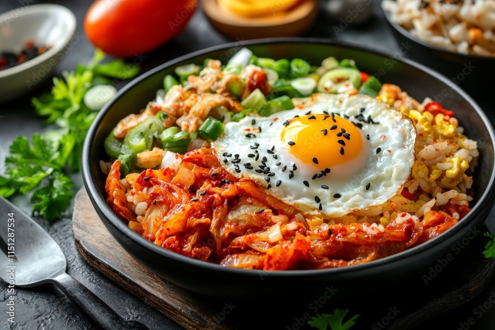 Kimchi Fried Rice Bowl - Flavorful Korean Cuisine Kimchi Fried Rice Bowl - Flavorful Korean Cuisine