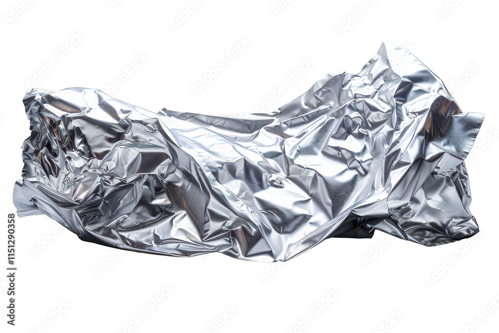 Crumpled Aluminum Foil with background isolated Crumpled Aluminum Foil with background isolated